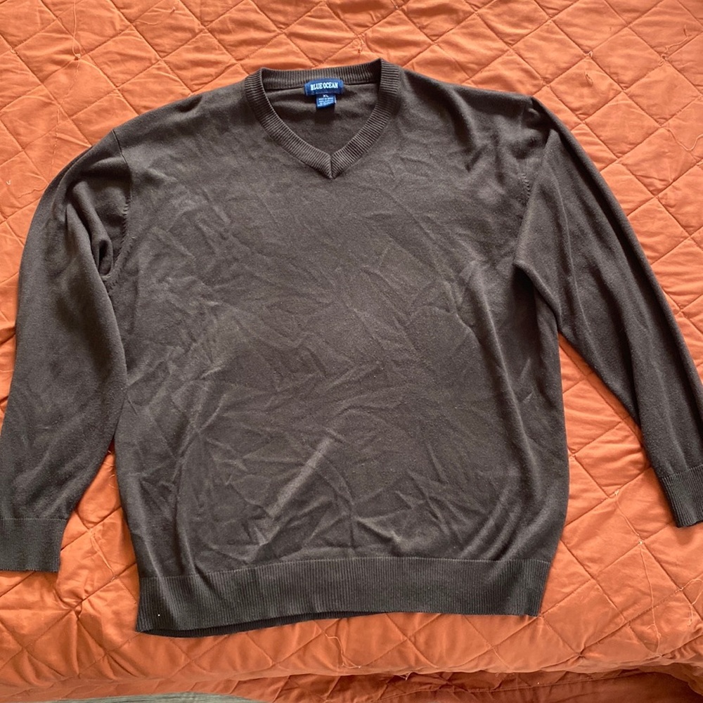 Brown blue ocean sweater